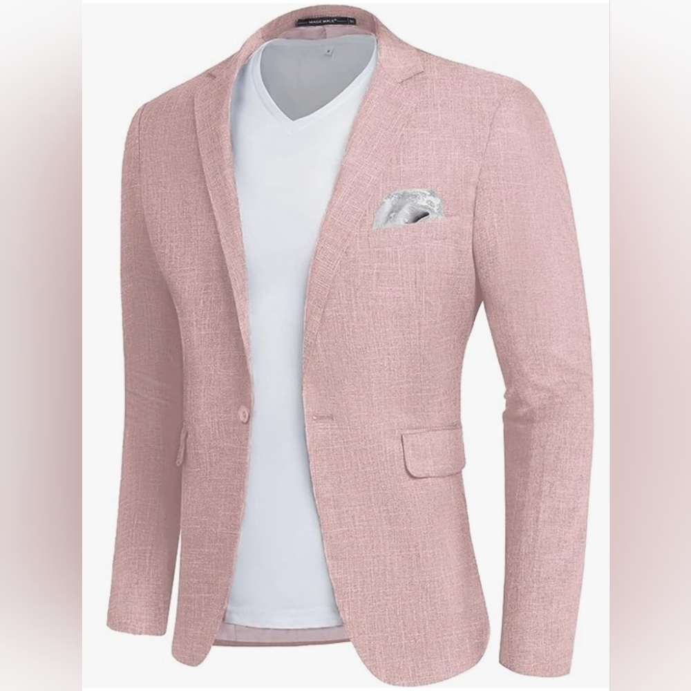 MAGE MALE Men's Slim Fit Blazer Jacket for Dinner Wedding Prom Size 3X